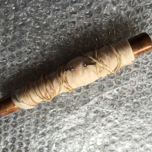 Rolling cloth on copper pipe 